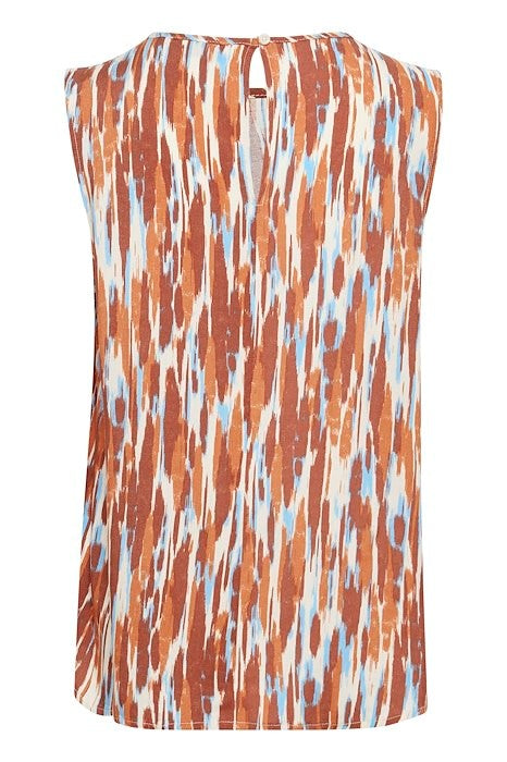 B Young Joella Suntan Mix Sleeveless Blouse