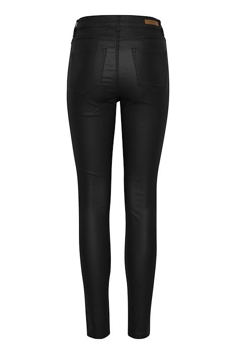 B Young Black Kato Kiko Coated Fitted Jeans