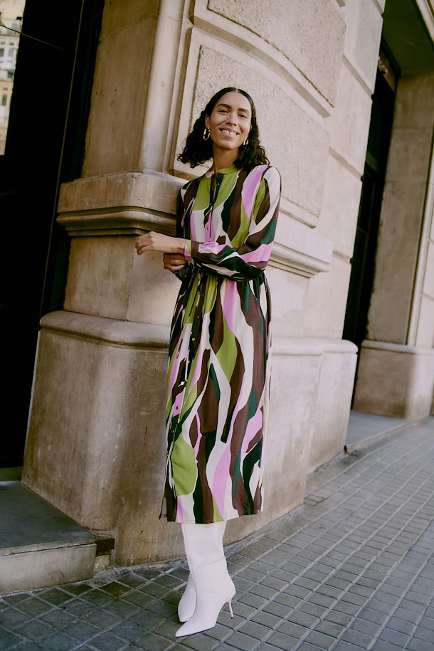 B Young Hisia Print Dress