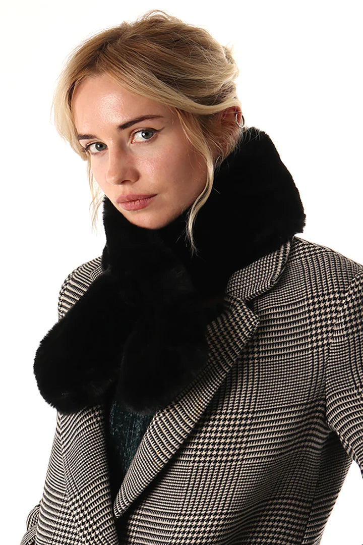 Miss Shorthair Faux Fur Tuck Through Scarf