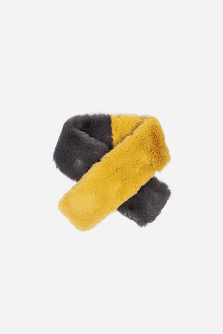 Miss Shorthair Faux Fur Tuck Through Scarf