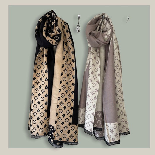 Malissa J Print Border Scarf