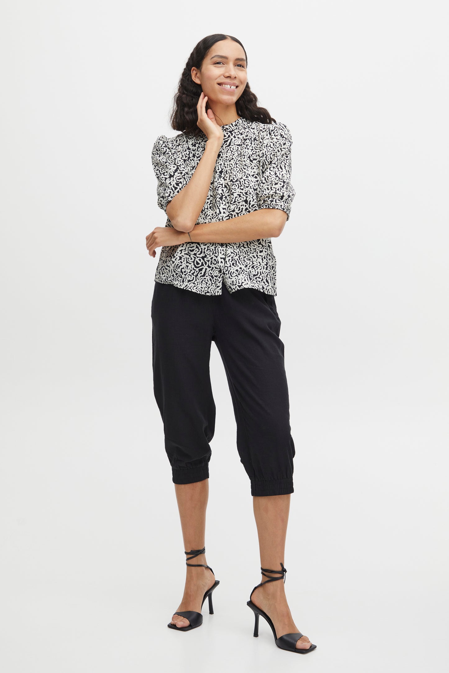 B Young Short Sleeve Birch Mix Print Shirt
