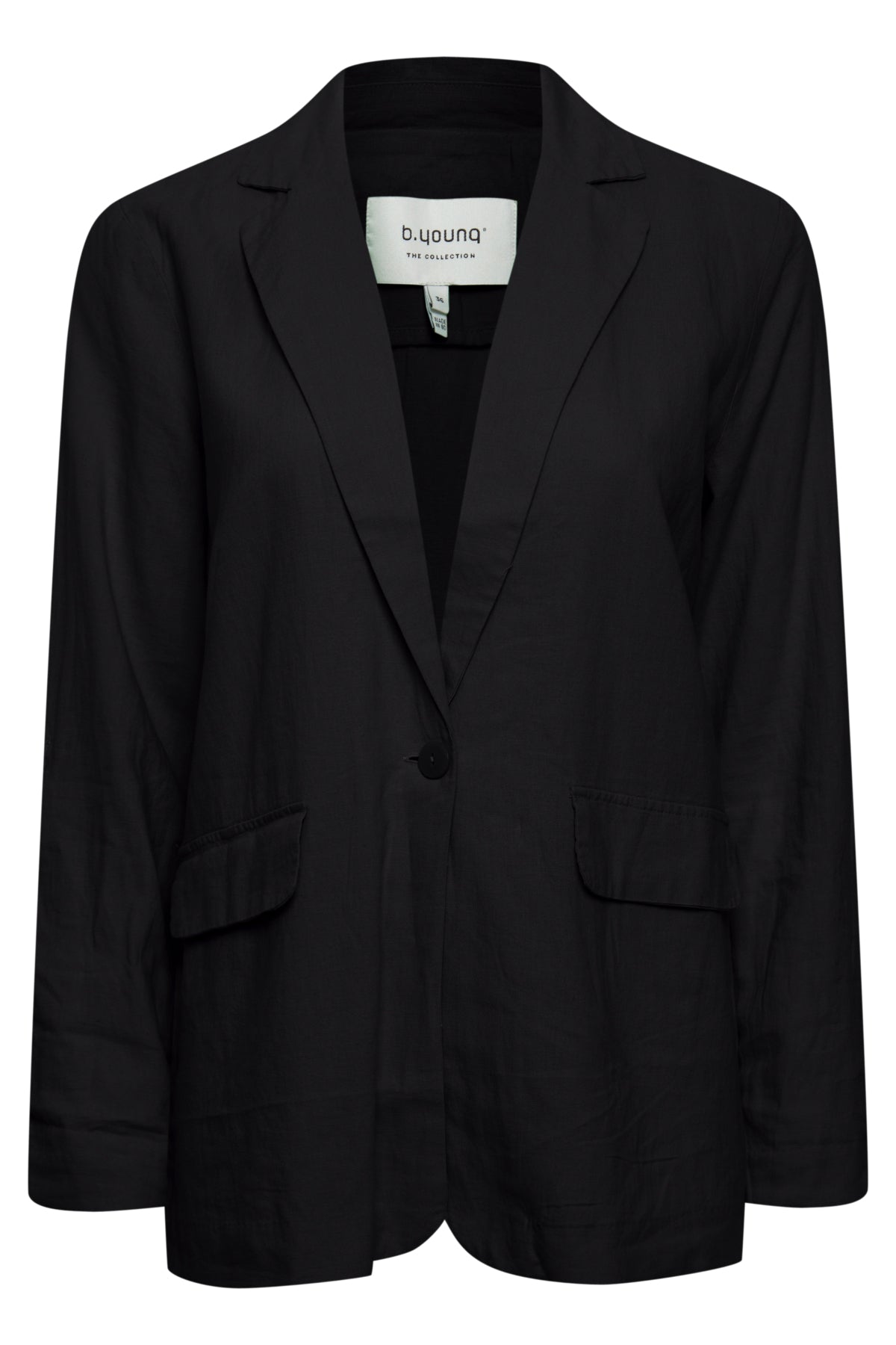 B Young Black Linen Mix Blazer
