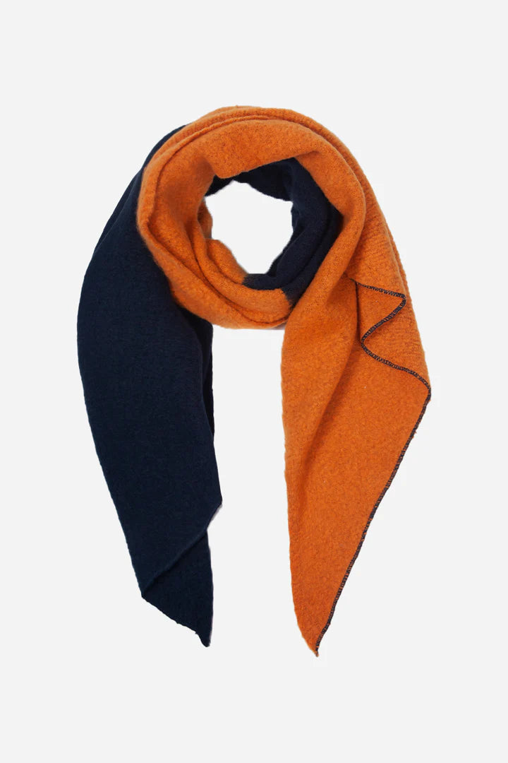 Two Tone Colour Block Blanket Scarf