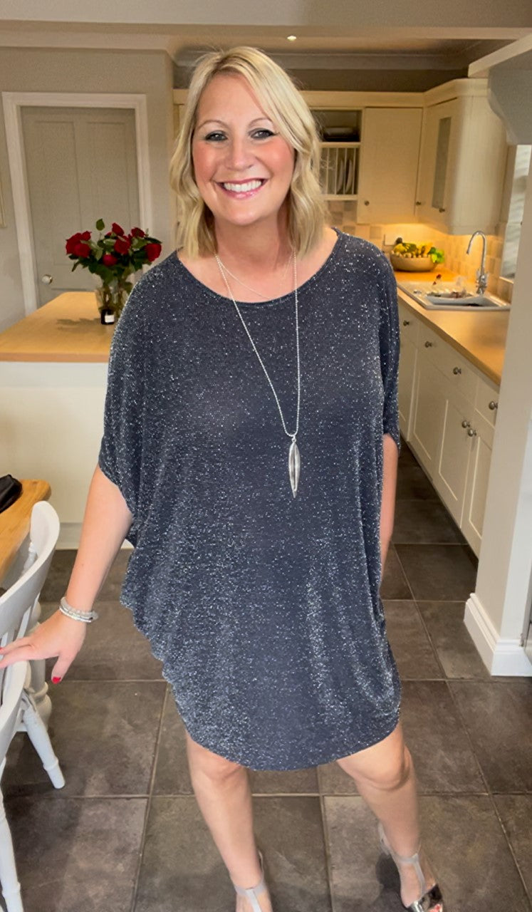 Lurex Batwing Dress