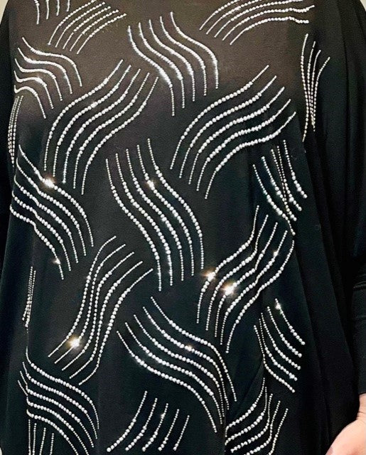 Malissa J Black Sparkle Top