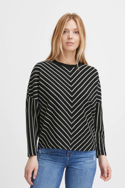 B Young Bat-Wing Stripe Runi Jumper