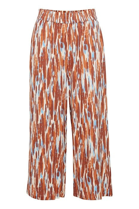 Joella Suntan Mix Wide Leg Crop Trousers