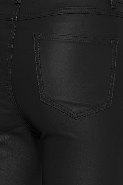 B Young Black Kato Kiko Coated Fitted Jeans