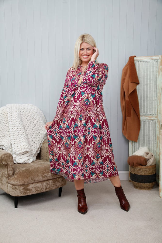 Paisley Tiered Maxi Dress