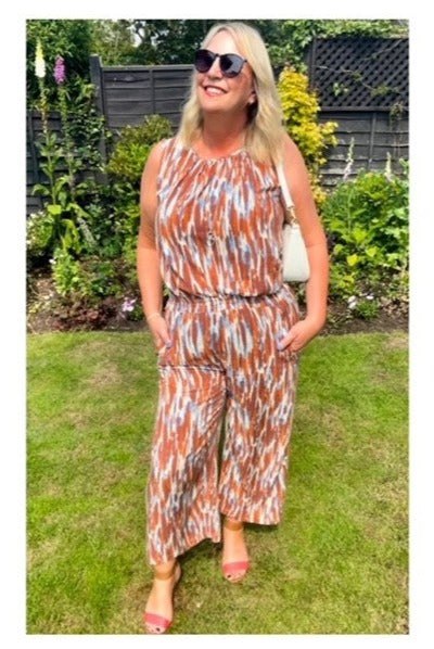 B Young Joella Suntan Mix Sleeveless Blouse