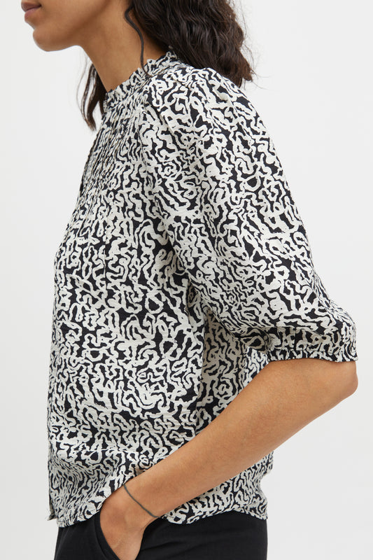 B Young Short Sleeve Birch Mix Print Shirt