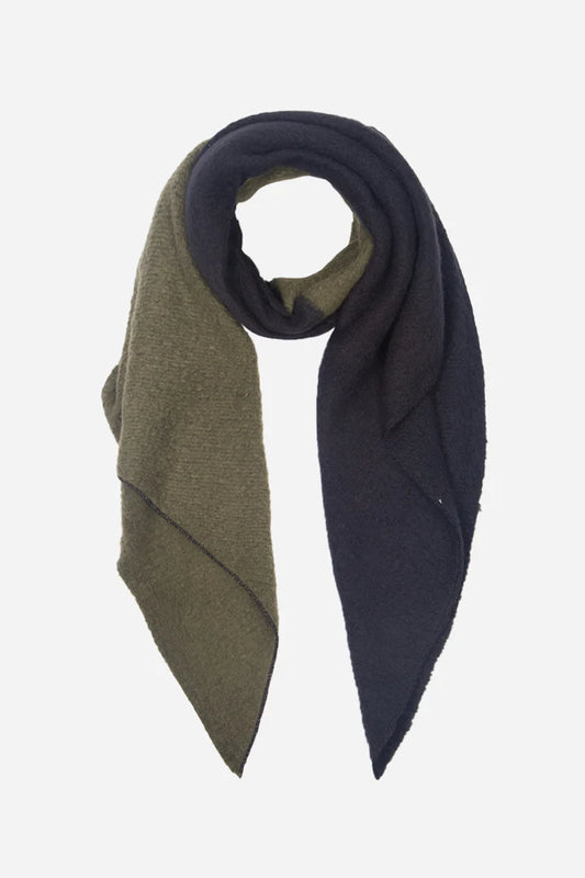 Two Tone Colour Block Blanket Scarf