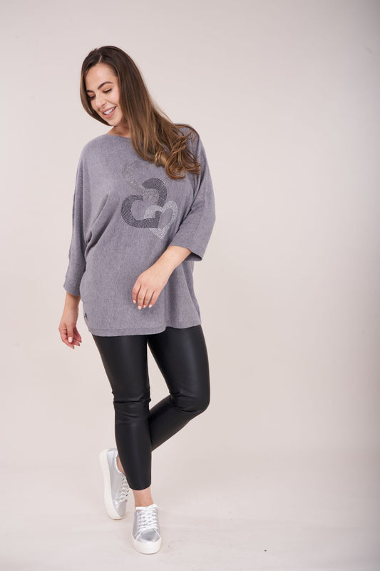 Malissa J Heart Motif Jumper