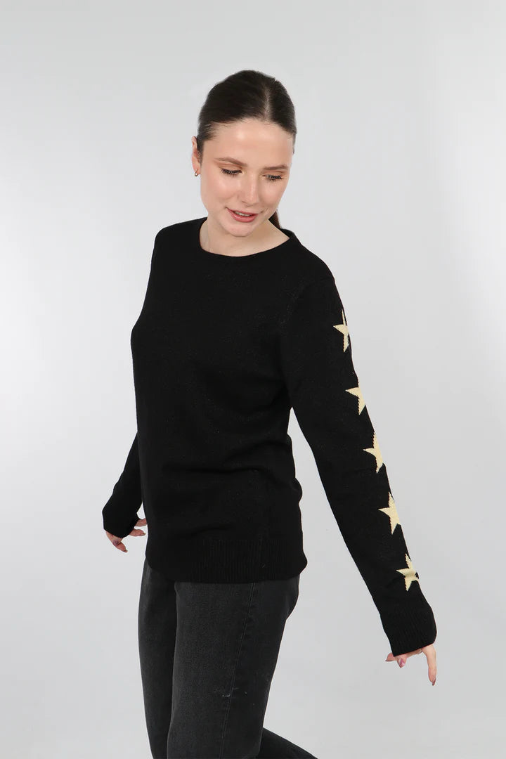 Miss Shorthair Star Sleeve Jumper