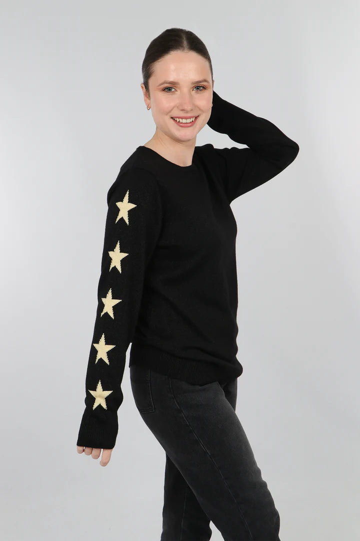 Miss Shorthair Star Sleeve Jumper