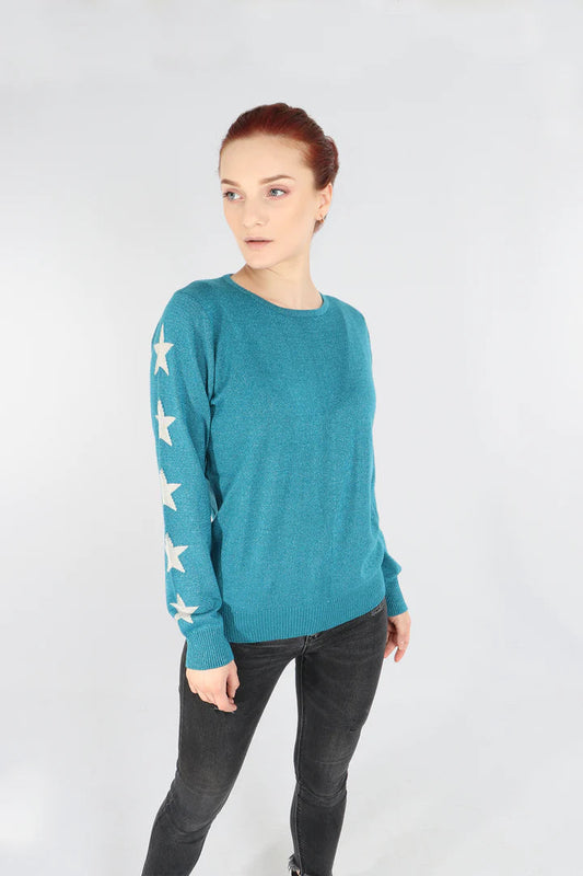 Miss Shorthair Star Sleeve Jumper