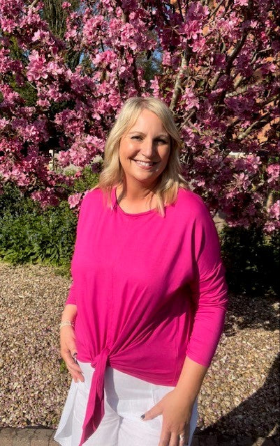 Jersey Tie Front Top