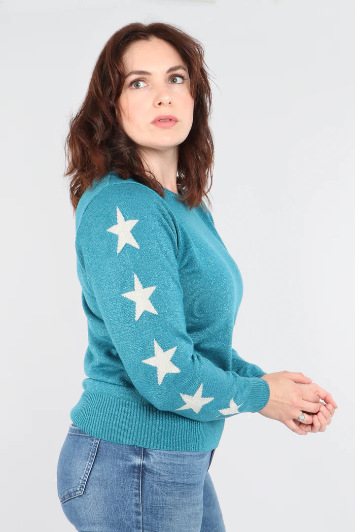 Miss Shorthair Star Sleeve Jumper