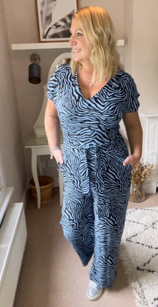 B Young Joella Tiger Print Jumpsuit