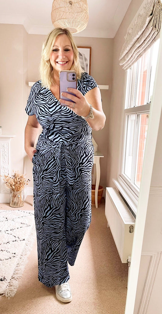 B Young Joella Tiger Print Jumpsuit